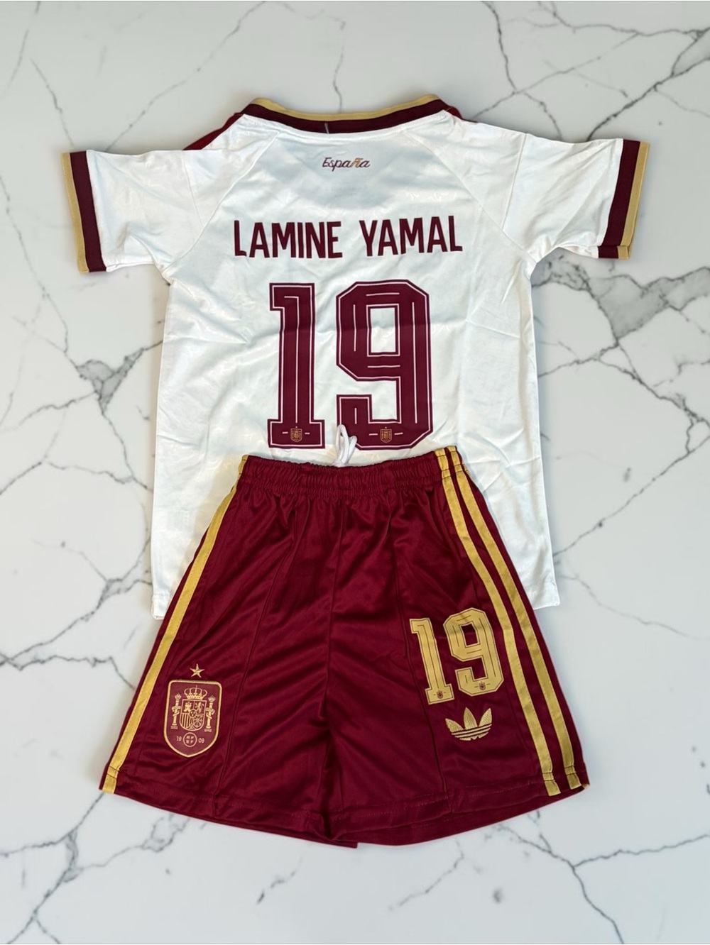 Lamine Yamal #19 Spain Kids Jersey Set 2026 Away Kit XS-XL